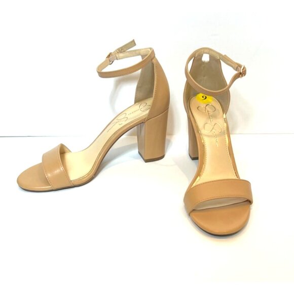 Jessica Simpson Hazzu Tan Ankle Strap Heeled Sandals Size 9 EU 40 - Picture 3 of 11